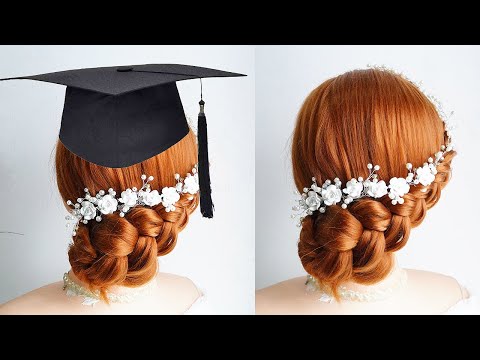 3 Minute Easy Hairstyle For Graduation – Bun Hairstyle For Wedding And Party