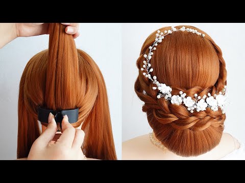 Jasmine Flower Bun Hairstyle With Clutcher – Low Bun Ideas