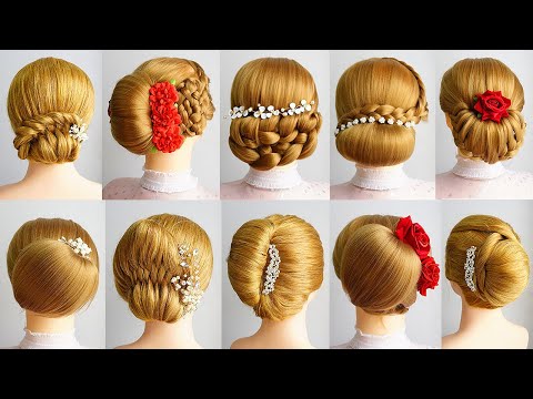 10 Beautiful Bun Hairstyles Without Donut For Wedding | New Bridal Hairstyles