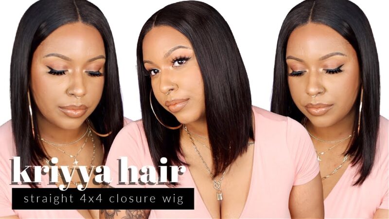 SLEEK EVERYDAY HUMAN HAIR 4X4 CLOSURE BOB WIG UNDER $150! | FT. KRIYYA HAIR