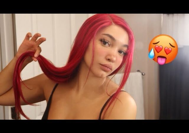 watch me install this RED 22” LACE FRONT WIG | ft. Donmily Hair