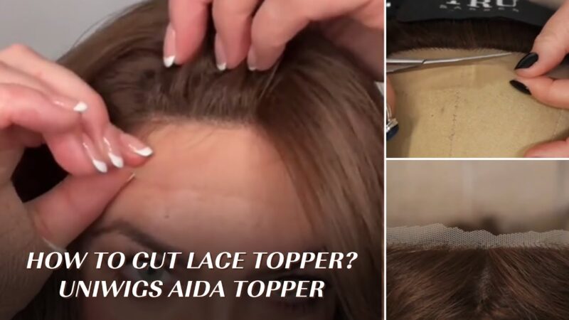 Hair topper review | Cut lace front of a human hair topper.✂