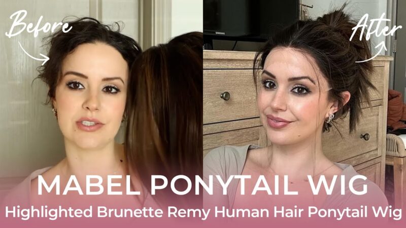 How to Style Instant Ponytail for Hair Loss with Bun Hair Piece #wig