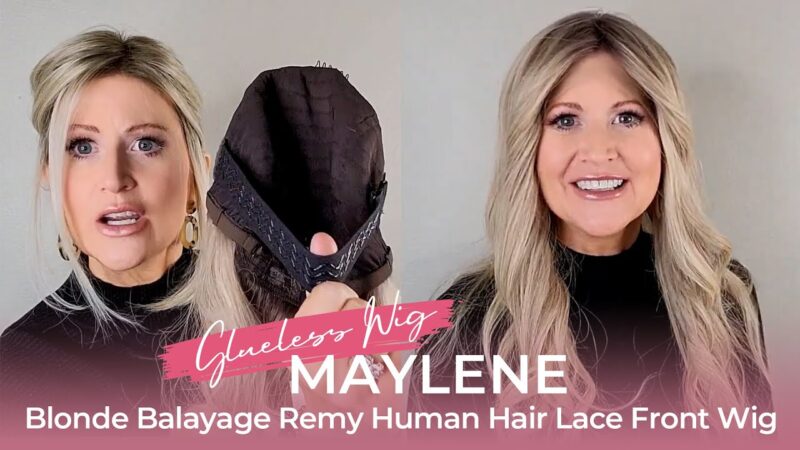 New Arrival UniWigs Maylene Blonde Balayage Remy Human Hair Lace Front Wig | Glueless Wig Collection