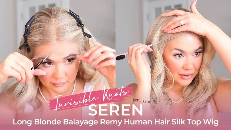 Want An Ash Blonde Wig with Invisible knots? UniWigs Seren Lace Front Wig