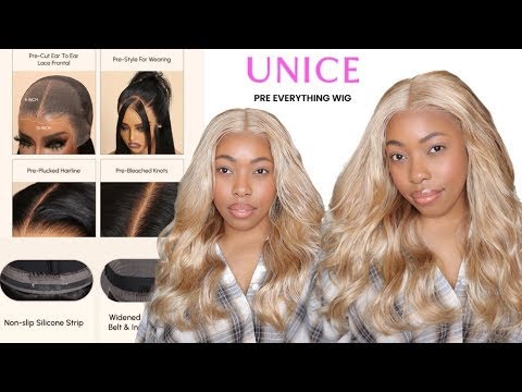 13×4 Lace Front Body Wave Ash Blonde Pre-Everything Wig｜UNice Hair