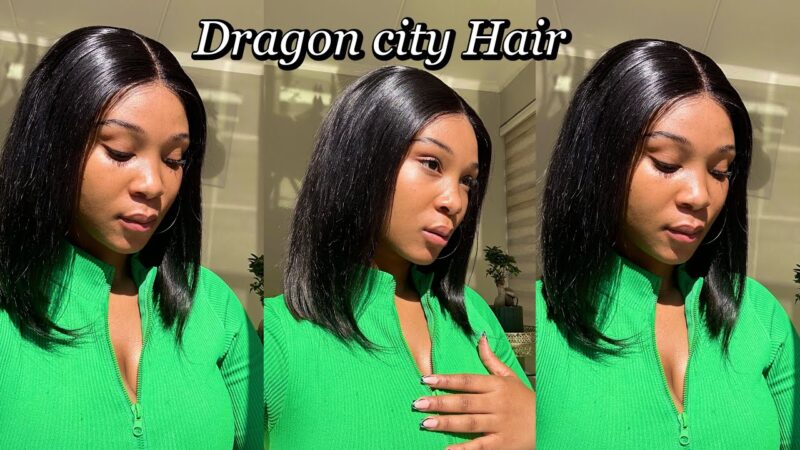 DRAGON CITY HAIR| the bob is bobbing | glueless wig hair review |hair installation