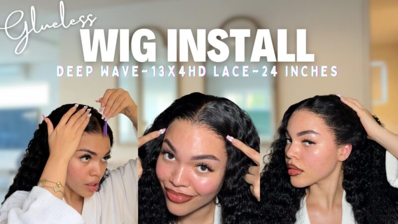 LACE WHERE! MY FIRST TIME INSTALLING a  GLUELESS  FRONTAL WIG |    STEPHANIE QUICK X Alipearl Hair