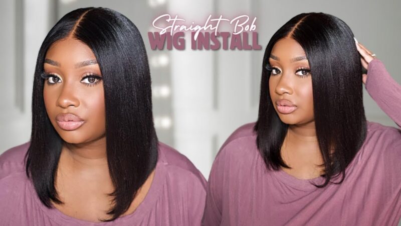 Beginner Friendly 💯 Affordable GLUELESS Bob Wig | Hairstyle Tutorials|UNICE