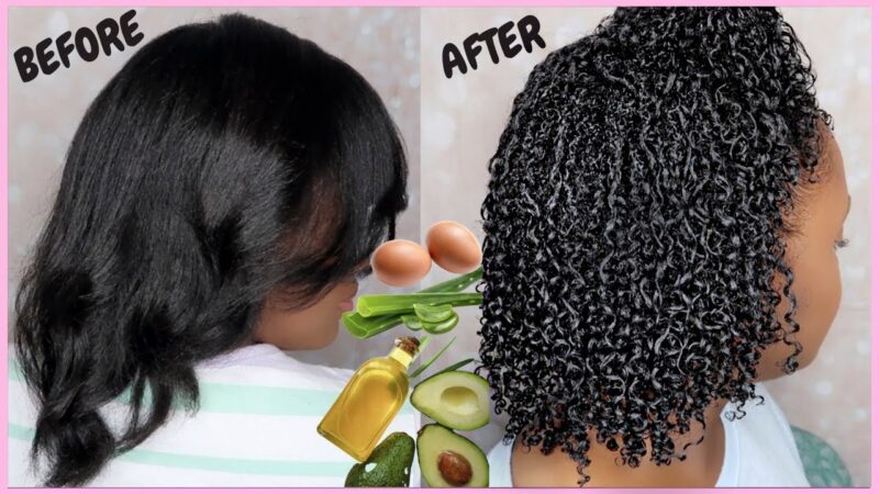 INTENSE ALOE VERA + AVOCADO PROTEIN TREATMENT FOR MASSIVE HAIR GROWTH | STRAIGHT TO CURLY ROUTINE