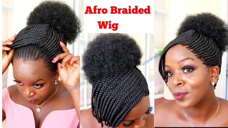 Shuku Afro🔥 It’s A Wig Braided wig🔥 Affordable Braided  Wig‼️No Frontal Wig Install+Wig 💣