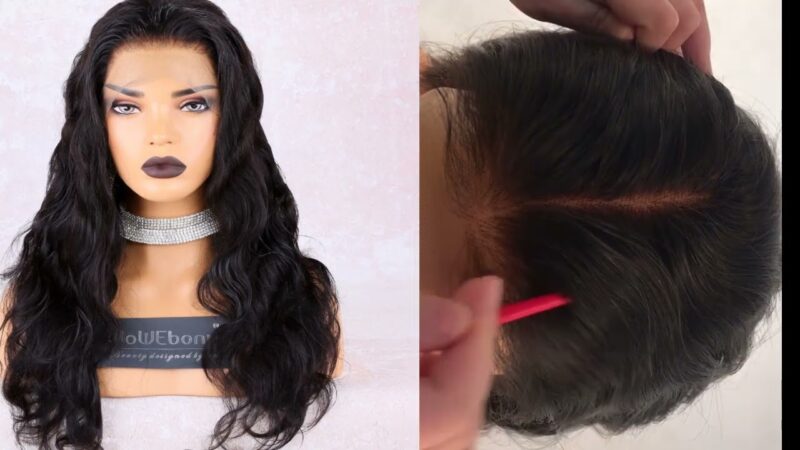 WoWEbony upgraded tiny knots lace front wig in luxury body wave text with soft and natural baby hair