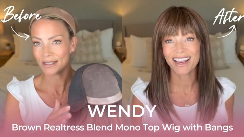 You Do Not Need Lace Front Anymore! Wendy Realtress Blend Mono Top Wig with Bangs