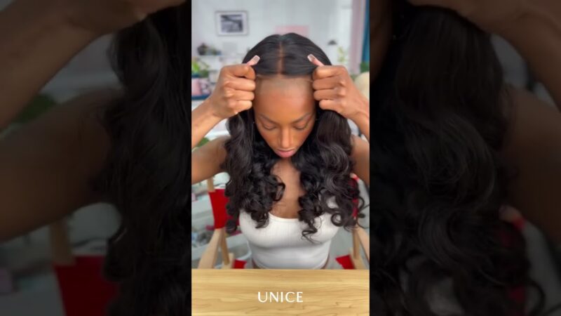 New Wig Install:Pre Everything Frontal wig💝So easy ✅So Natural ✅So Bouncy✅#unice #unicehai