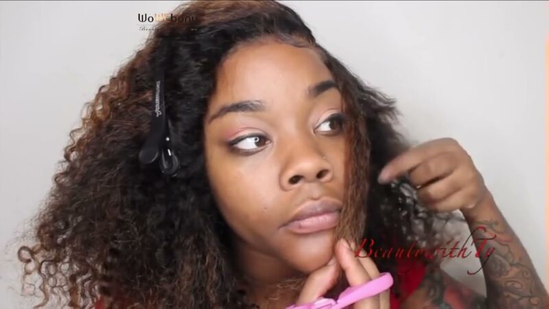 GRWM on how to cut,highlight and define my curly hair #howto #highlightthewig #foryoupage #curlyhair