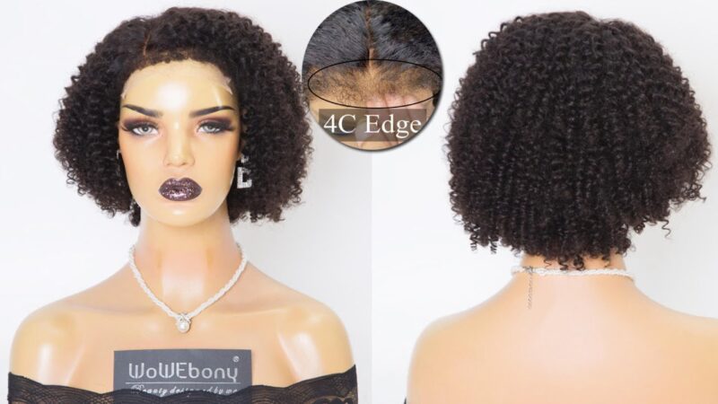 12% Off Ready To Ship Wigs 4C Edge Kinky Curly Bob  #WowEbony