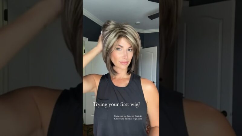 Here’s some advice for wig-wearing! Find Cameron by Rene of Paris in Chocolate Frost at wigs.com.