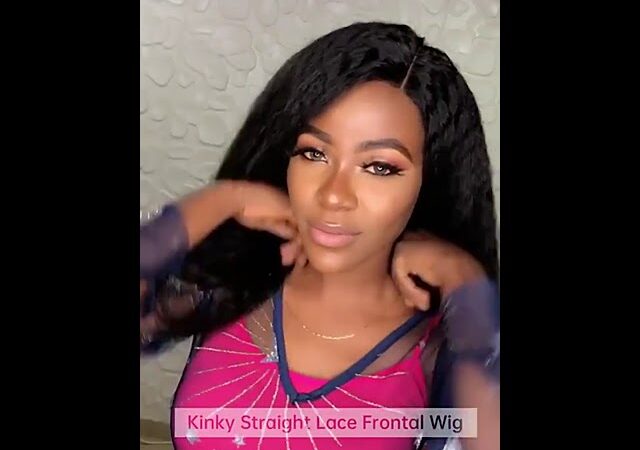 So soft & natural impressed by my WoWEbony kinky straight lace wig #kinkyhair #blowouthair #shorts