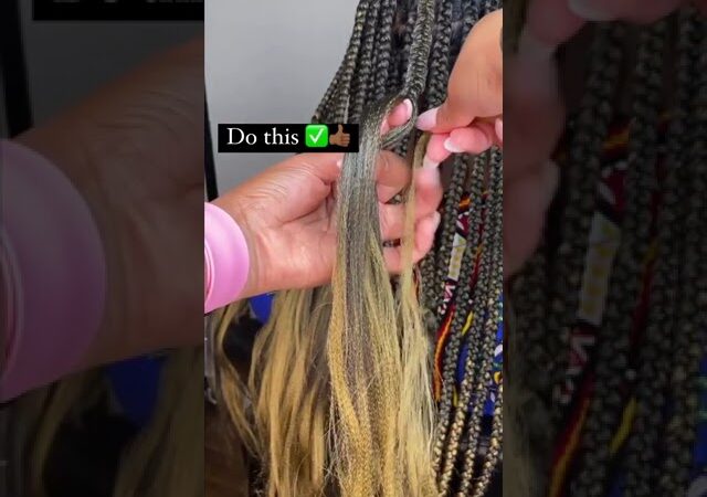 Box braids tutorial, get a WoWEbony short full lace wig to get long box braids for Summer. #braids