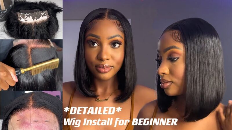 *STEP BY STEP* Blunt Cut Bob Wig Install for BEGINNERS(Bleach+Pluck+Install) Ft Alipearl Hair