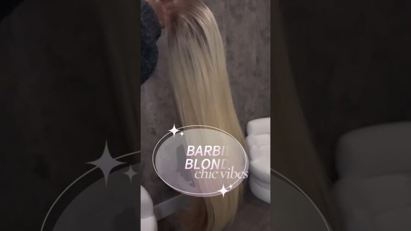 Who Need This?!😝 BARBIE BLONDE Highlight Wig| Hair Transformation #shorts  #barbieworld