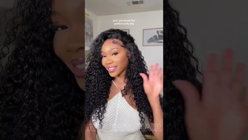 What a niceee curly wig!!! 😍Must watch! #alipearlhair #shorts