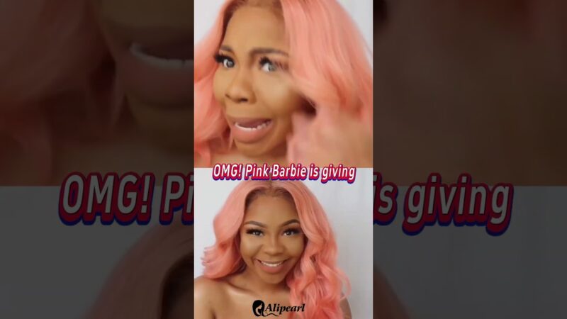 OMG!! Rose Pink Barbie is giving🔥 Invisible Lace Wig So Natural, Get Your Barbie Look Now!! #pinkwig