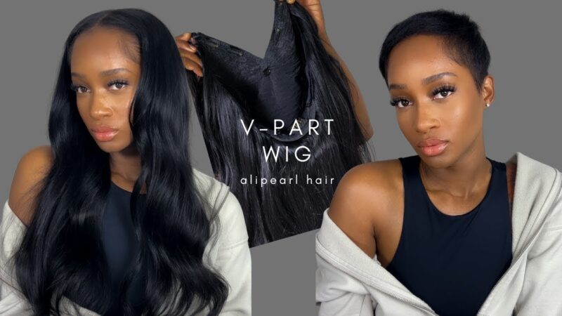 Quick Natural V-part Wig Install On Short Hair| PJ WEST X Alipearl hair