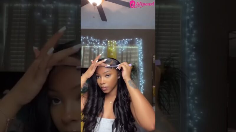 Deep Side Part Body Wave Wig Install 😍How To Get Perfect BODYWAVE! #alipearlhair #shorts