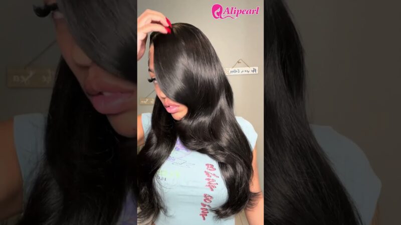 Watch Me Install & Style This Body Wave Wig | Side Part Bombshell Curls #alipearlhair #shorts