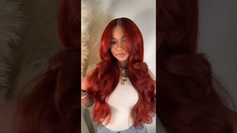 OMG!!😍 This Color Is Everything!!! Who Want To Try Red Color Wig? #alipearlhair #shorts