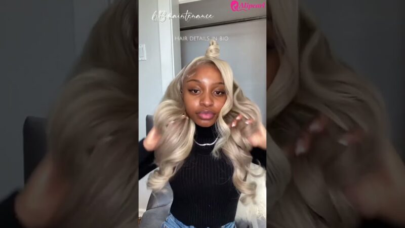 Who Can Refuse This Blonde Highlight Wig?😍Middle Part Bombshell Curls Tutorial#alipearlhair #shorts