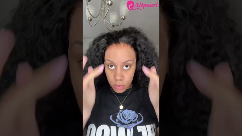 GRWM: watch me install this curly wig 👏 detailed wig tutorial #alipearlhair #shorts