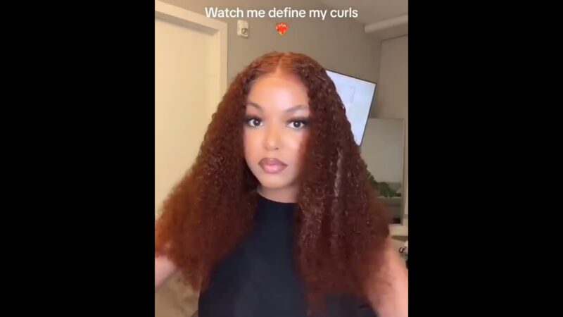 *Define curls* look me how to get this big buncy curly hair 😆 reddish bob wig #alipearlhair #shorts