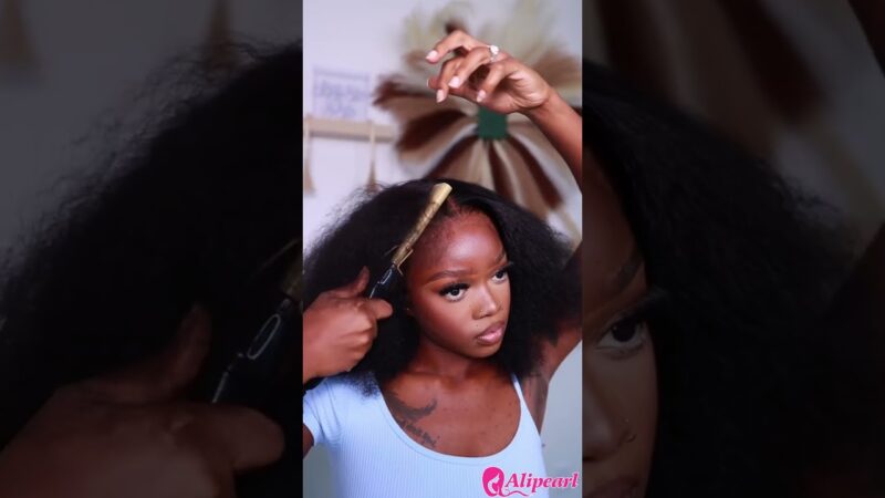 *Detailed Tutorial* big juicy bob wig 😝 look me how to install curly bob wig #alipearlhair #shorts