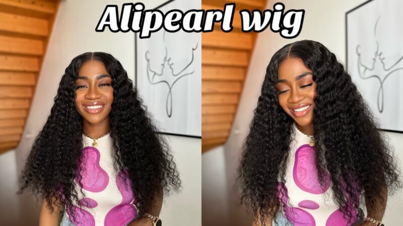 GLUELESS WIG INSTALL (BEGINNER FRIENDLY) | DEEP WAVE WIG REVIEW | ALIPEARL HAIR X #dalhiailoveyou