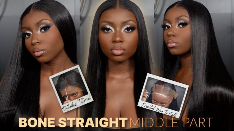 The Perfect Frontal Melt From Start To Finish | STRAIGHT Middle Part |Young Africana X AliPearl Hair