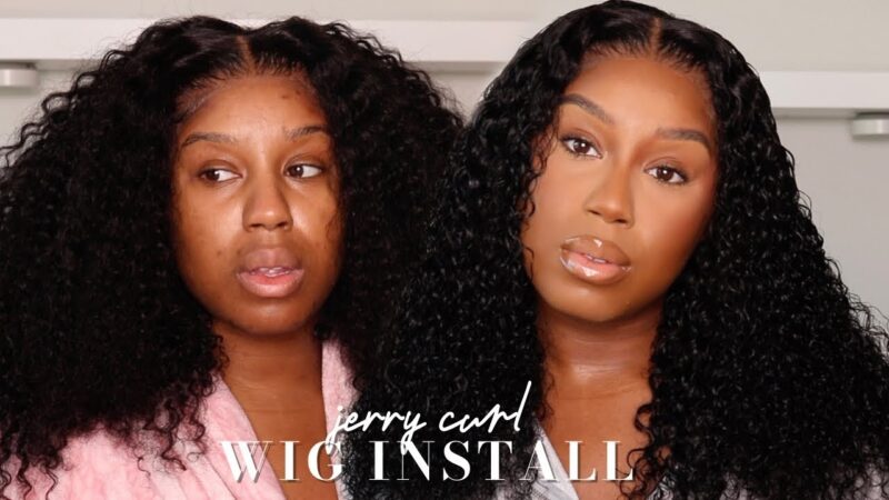 WIG INSTALL: JERRY CURL FRONTAL WIG | DEFINED CURLS | Natasha S. X ALIPEARL HAIR