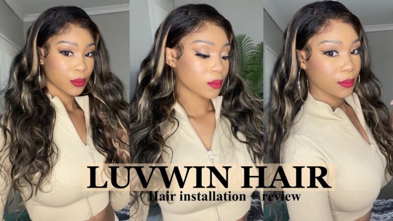 GLUELESS HIGHLIGHT HD LACE FRONTAL BODYWAVE WIG | ft @Luvwinhair