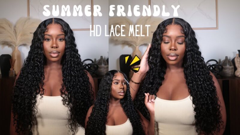 The ULITIMATE HD LACE MELT🔥Easiest GLUELESS Wig Install+Defined Curls| Shesyourfave X AliPearl Hair