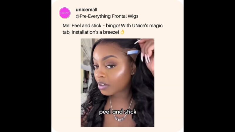 Discover how easy wig installation can be with magic tab of Pre-Everything Wigs!  #unice #unicehair