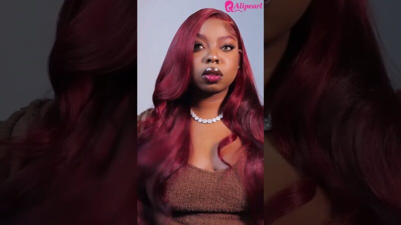 this must her wig!! 😍99J colored wig tutorial #alipearlhair #shorts