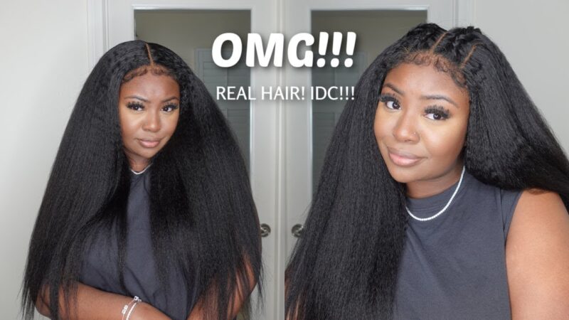 4C EDGES!! The MOST NATURAL Kinky Straight Wig Ever| Alipearl Hair