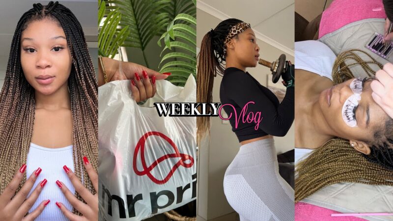 GIRL MAINTANCE VLOG : Hair | nails | lashes | working on my glutes | went to vilakazi street