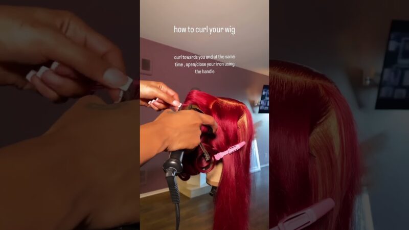 *tutorial* how to curl a colored wig? follow me #alipearlhair #shorts