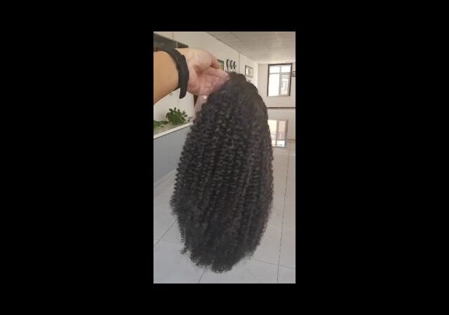 Brazilian Virgin Human Hair Afro Kinky Curl Full Lace Wigs